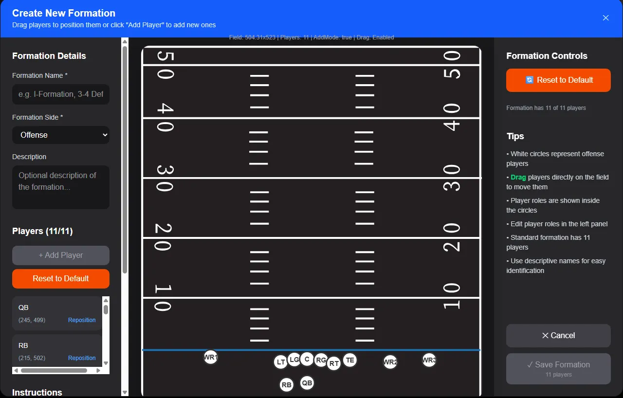 Formation builder